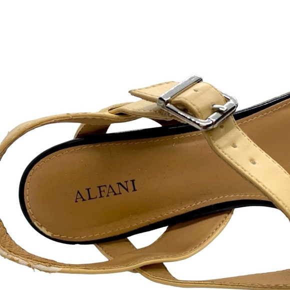 Alfani Black Strap Cork Wedge Heel - Picture 6 of 9